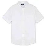 white short sleeve button down shirt