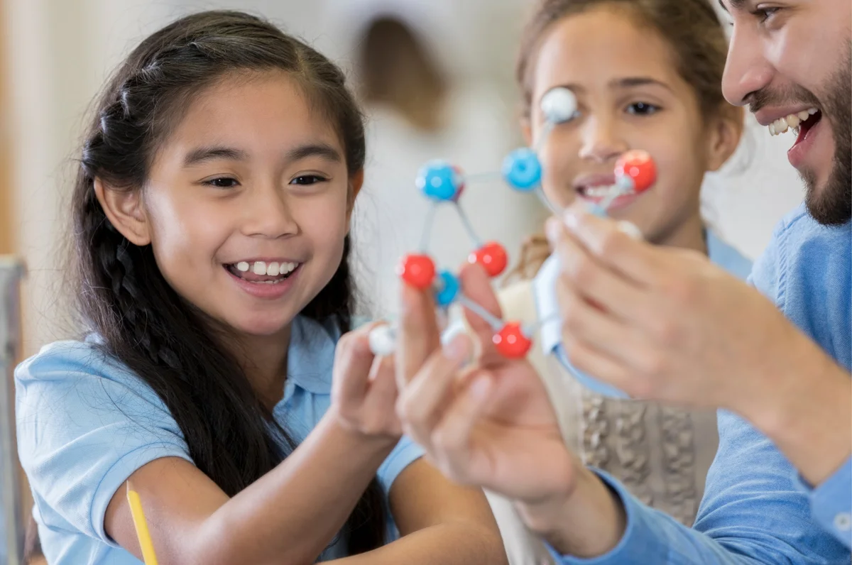 students having a great time learning science 